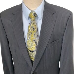 Hugo Boss Blazer Mens 44L Navy Blue Pinstripe Selection Ivy Leage Executive Wool